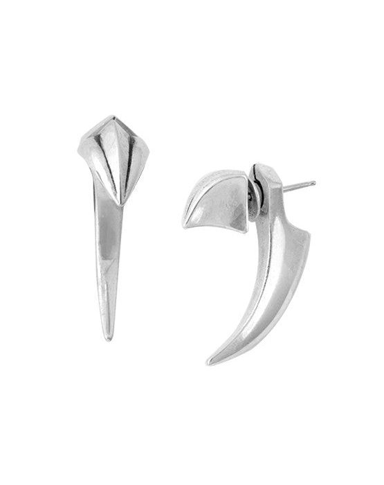 King Baby Claw Tunnel Earrings with Spike Back