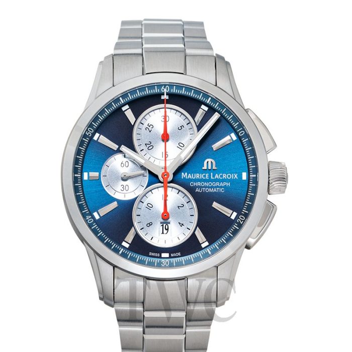 Maurice Lacroix Pontos Chronographe 43mm Blue Dial Steel Bracelet