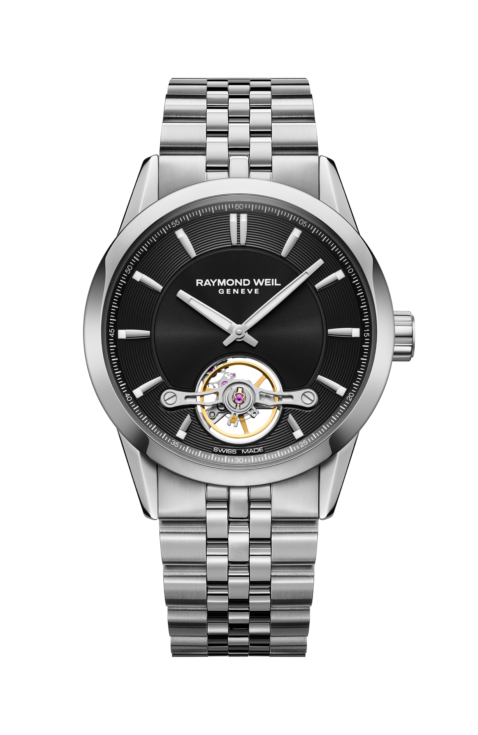 Raymond Weil Freelancer Calibre RW1212 42mm Black Dial Steel