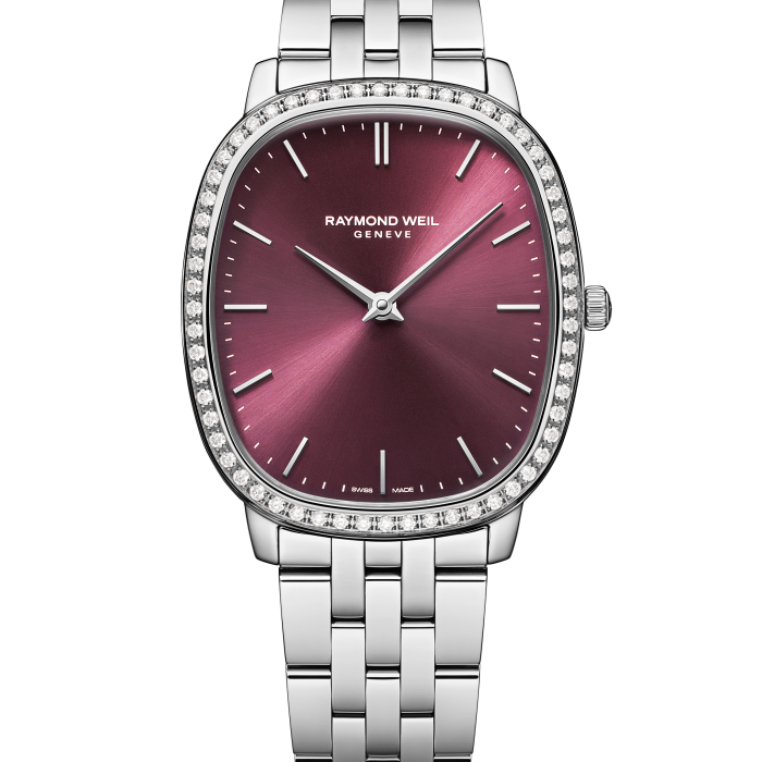 Raymond Weil Toccata Heritage 31 x 36mm Red Grape Dial Diamonds