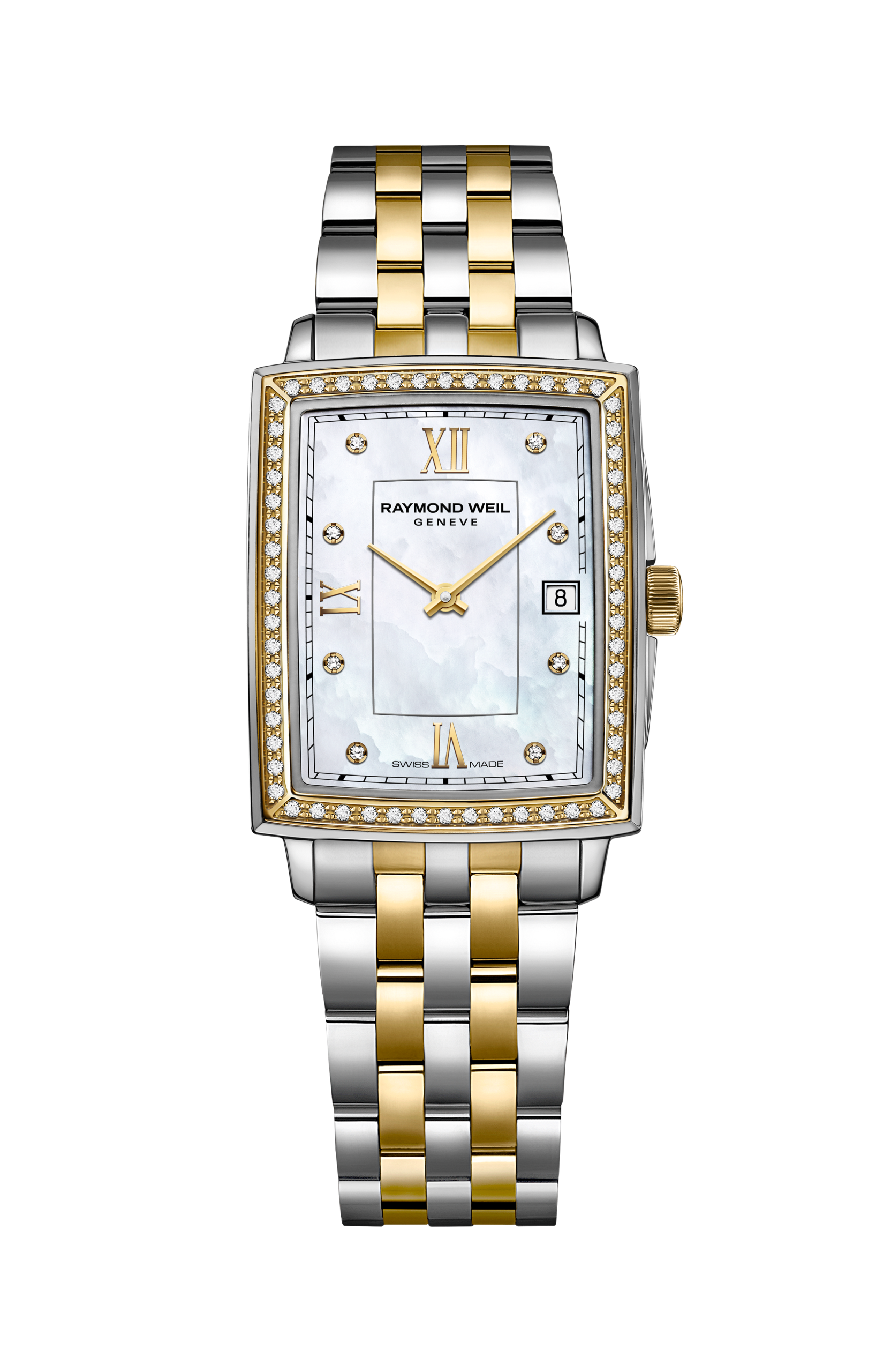 Raymond Weil Toccata Ladies Two-Tone Diamond Mother-of-Pearl Dial