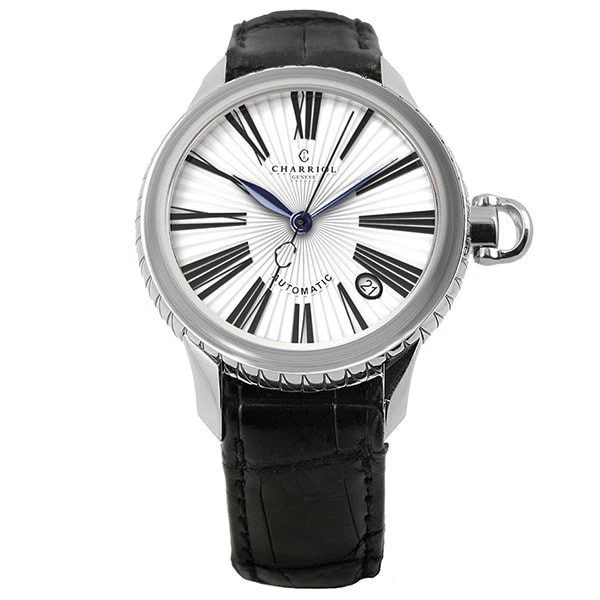 Charriol Colvmbvs 36mm Automatic White Guilloché Dial
