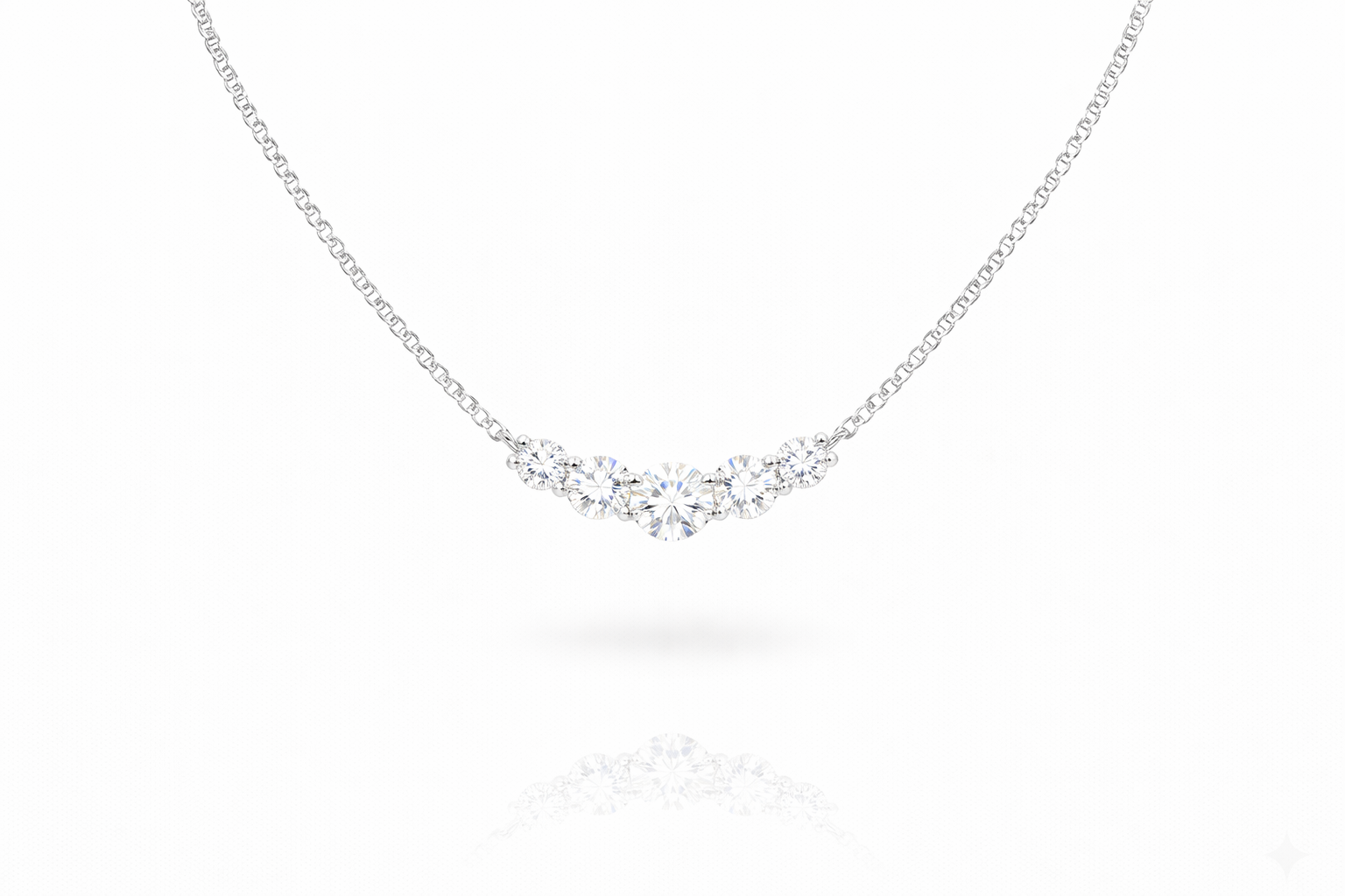 ALOR 14k Yellow Gold and Grey Stainless Steel Lab-Grown Diamond Necklace