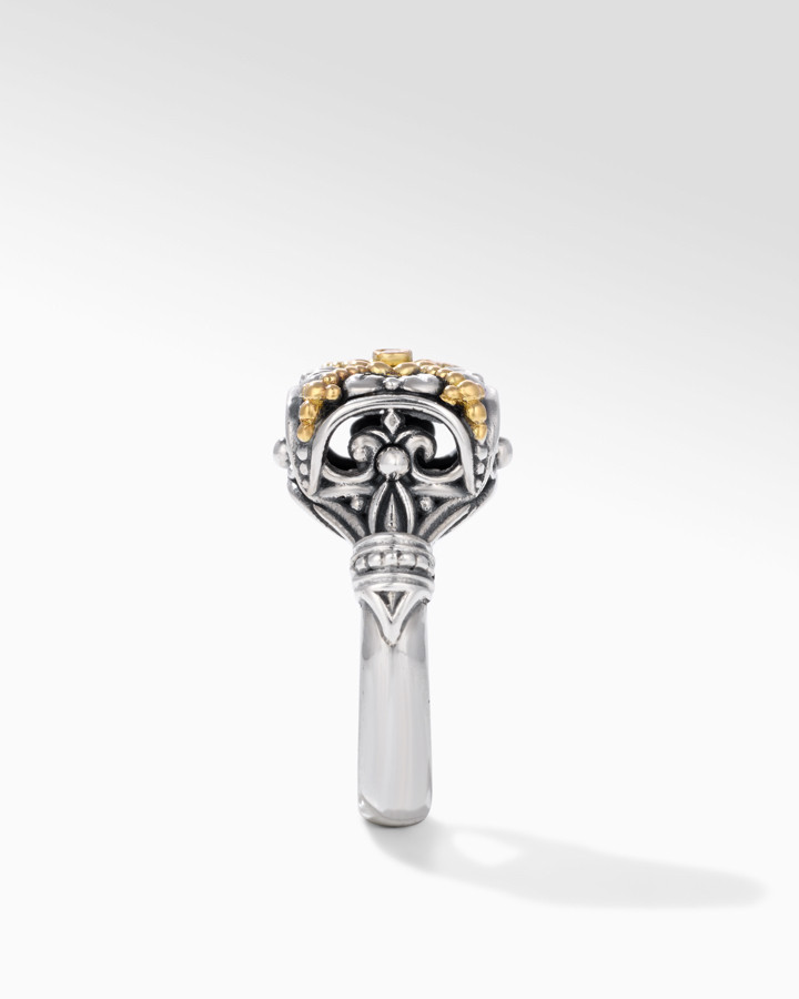 Konstantino Sterling Silver and 18k Yellow Gold Diamond Ring