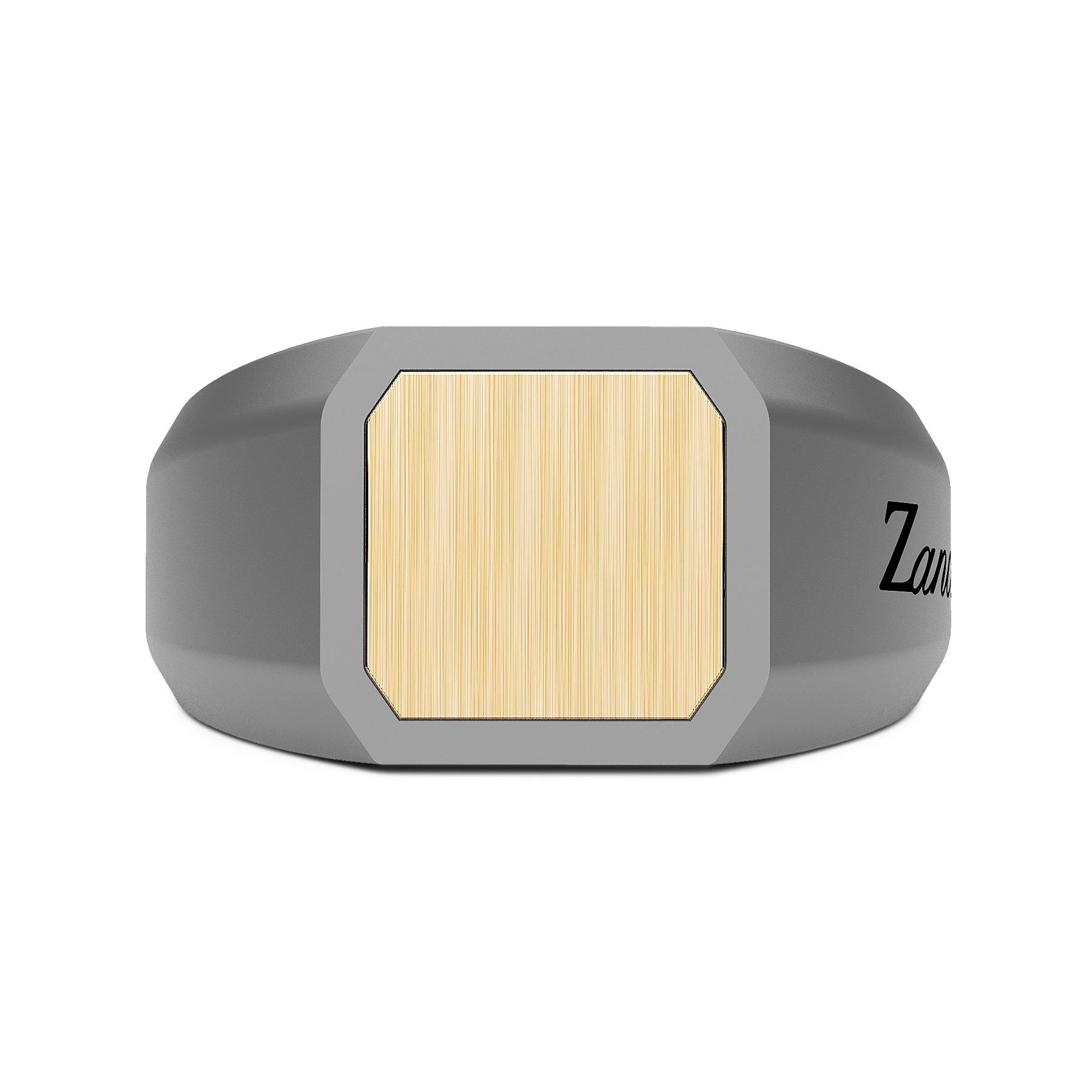 Zancan Eternity Titanium 18k Yellow Gold and Titanium Signet Ring