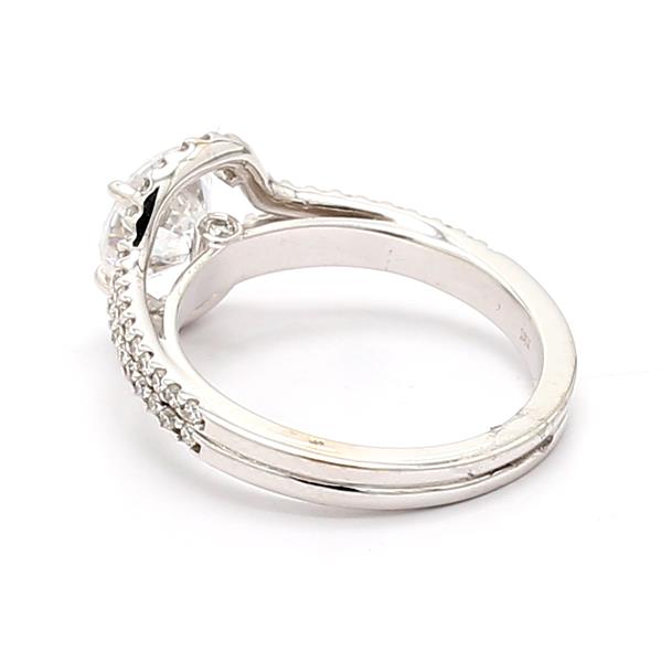 Arezzo 18K White Gold Diamond Semi-Mount, 0.50 ct tw – view 2