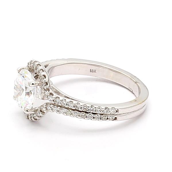 Arezzo 18K White Gold Diamond Semi-Mount, 0.50 ct tw – view 3