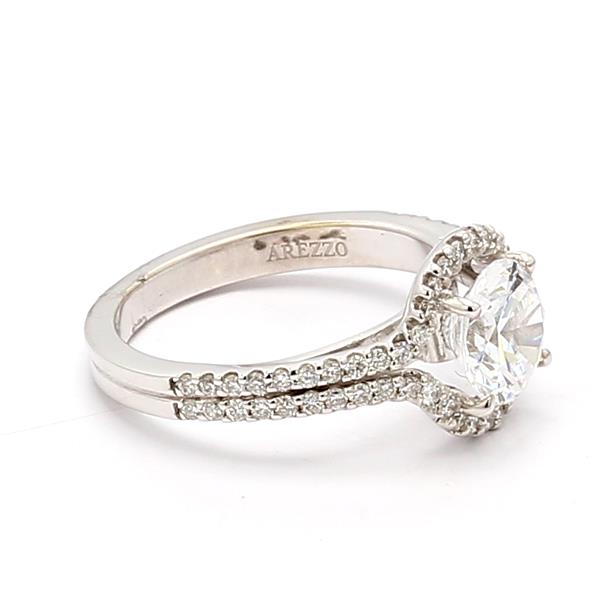 Arezzo 18K White Gold Diamond Semi-Mount, 0.50 ct tw – view 4