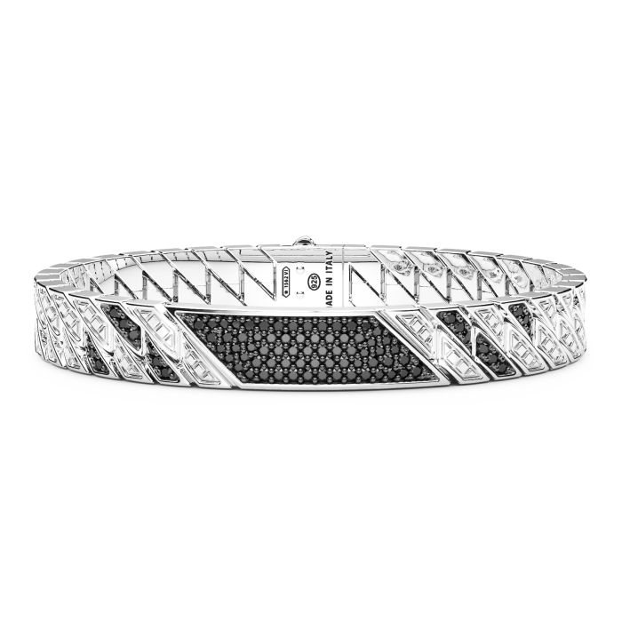 Zancan Sterling Silver Black Spinel Bracelet