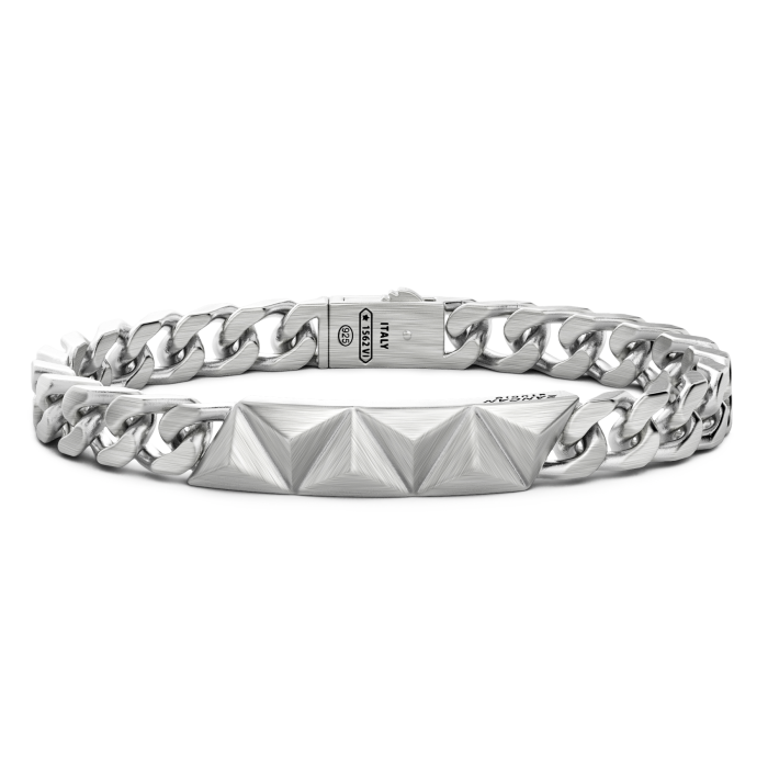 Zancan Studio Sterling Silver Curb Chain Plaque Bracelet