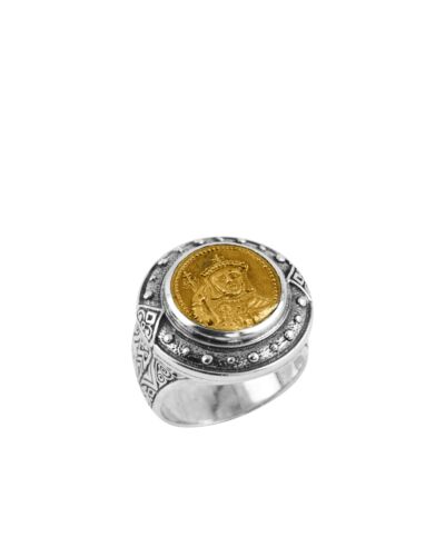 Konstantino Byzantium Sterling Silver and Bronze Ring