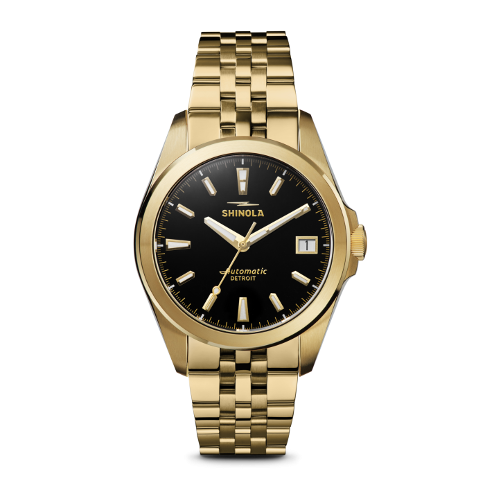 Shinola Circadian Monster Automatic 36mm Gold Black Enamel Dial