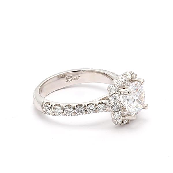 Coast 18K White Gold Halo Diamond Semi-Mount, 1.05 ct tw – view 4