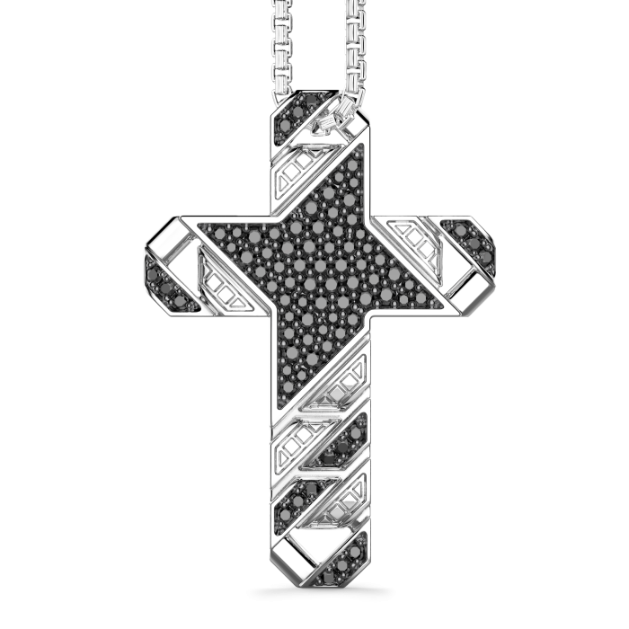 Zancan Sterling Silver Black Spinel Necklace