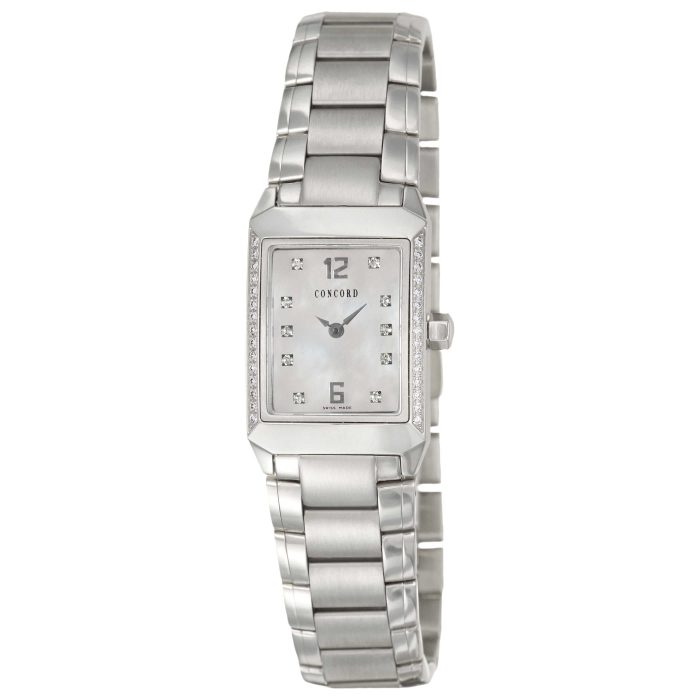 Concord Carlton Stainless Steel Diamond Mother-of-Pearl Dial