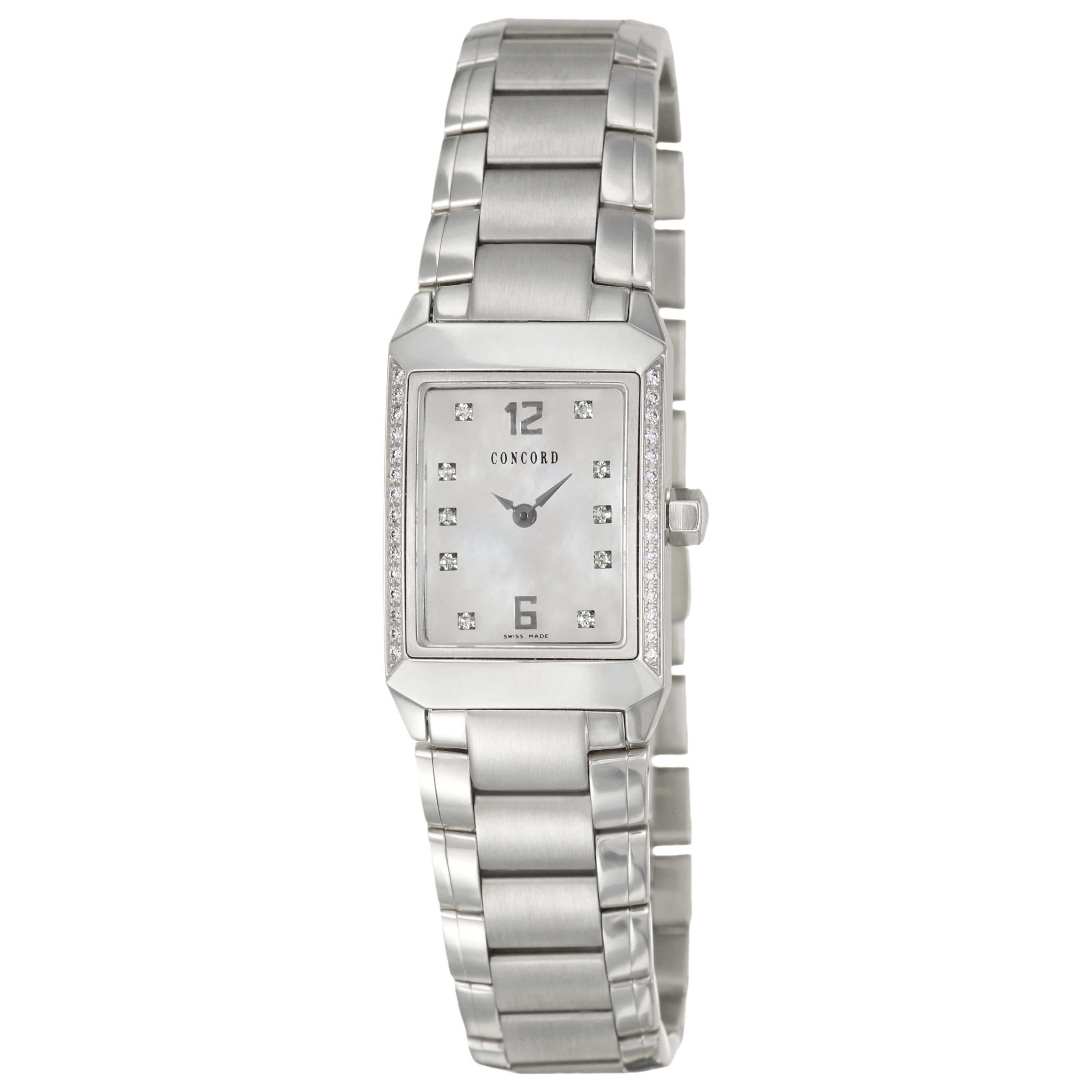 Concord Carlton Stainless Steel Diamond Mother-of-Pearl Dial