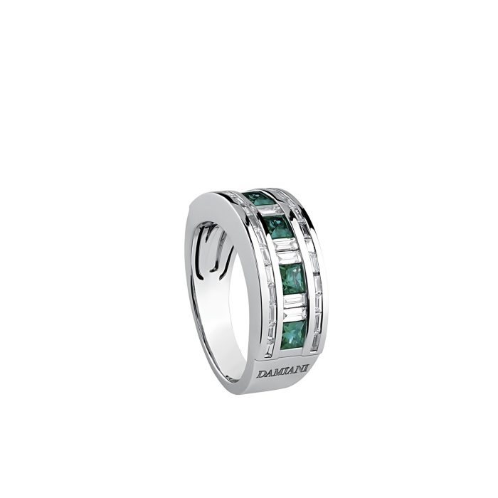Damiani Belle Epoque Diamond Emerald Ring