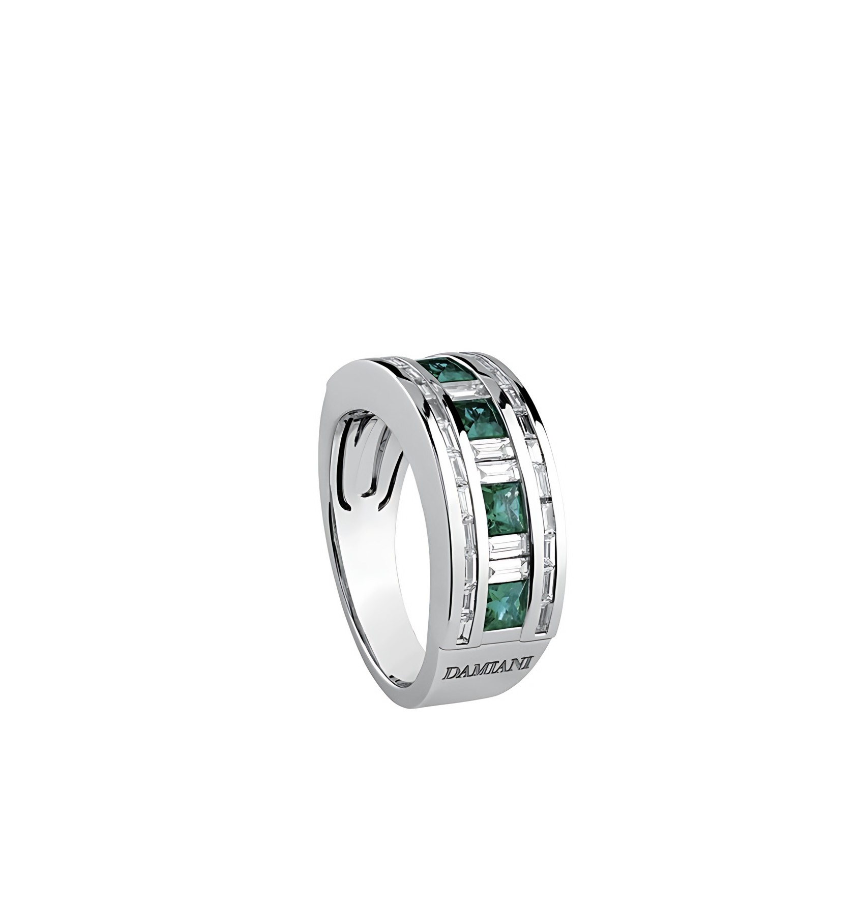 Damiani Belle Epoque Diamond Emerald Ring