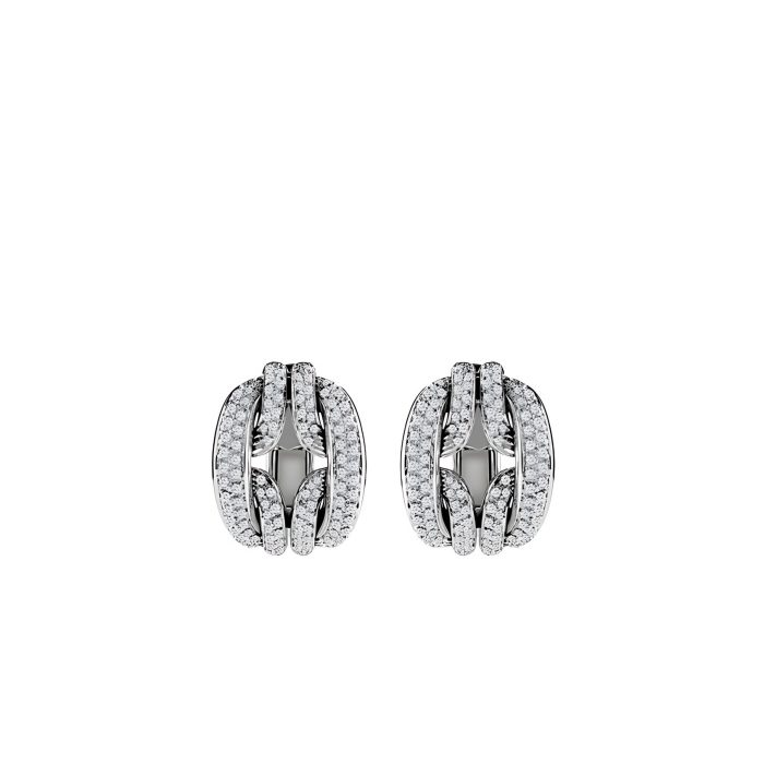 Damiani D.Lace White Gold Diamond Earrings