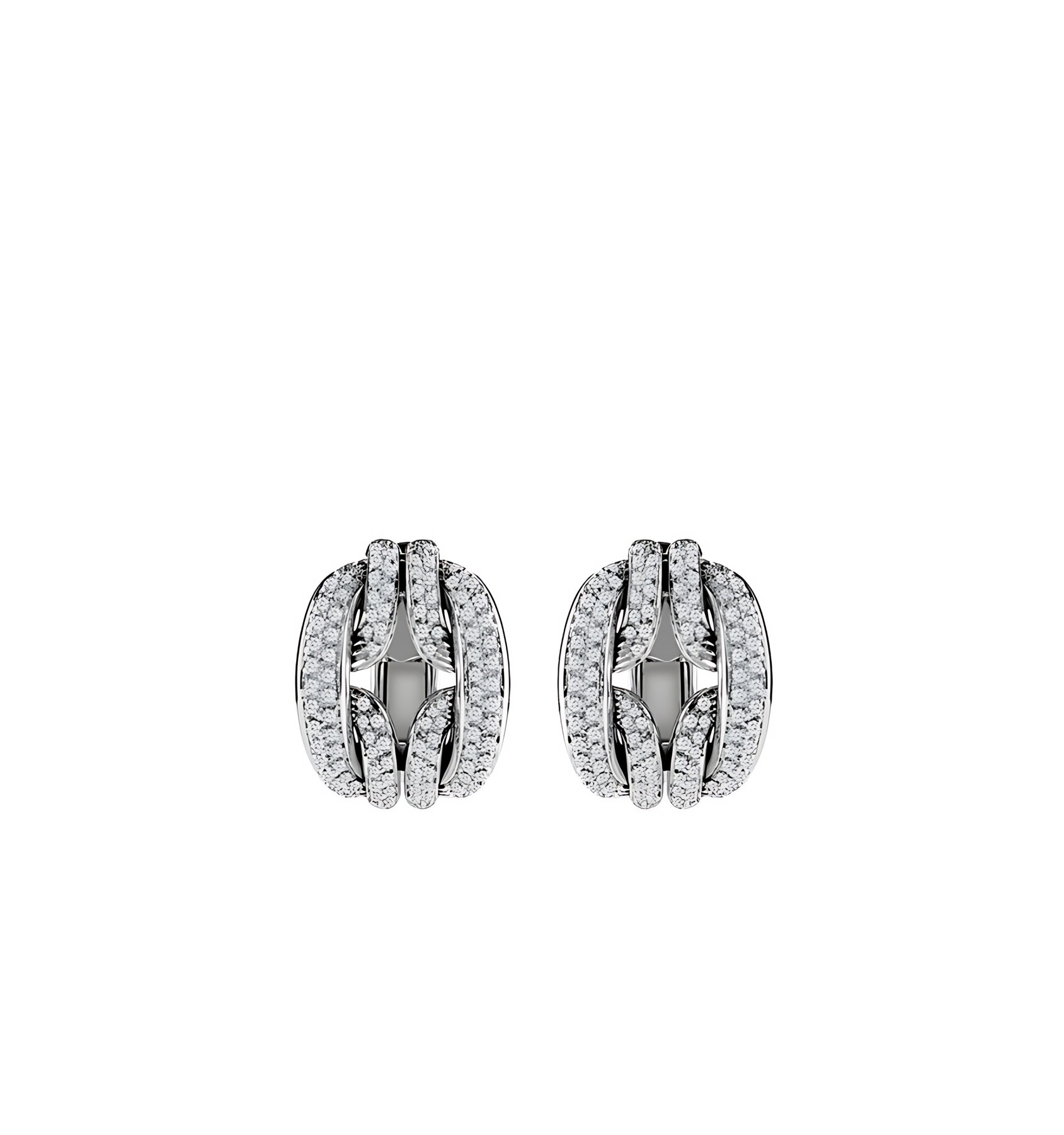 Damiani D.Lace White Gold Diamond Earrings