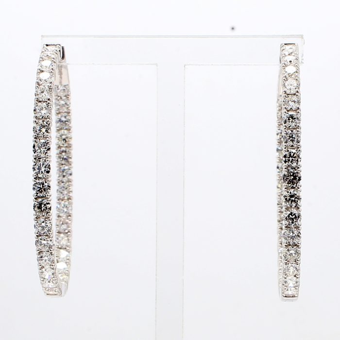Diamond Hoop Earrings, 6.19 ct tw