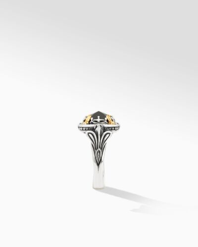Konstantino Gen K Sterling Silver and 18k Yellow Gold Onyx Ring