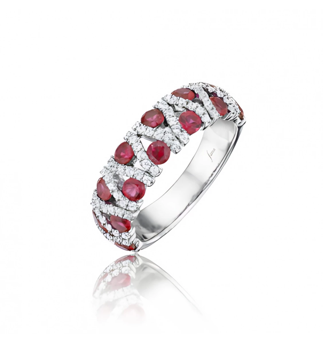 Fana Waves of Enchantment Ruby and Diamond Ring