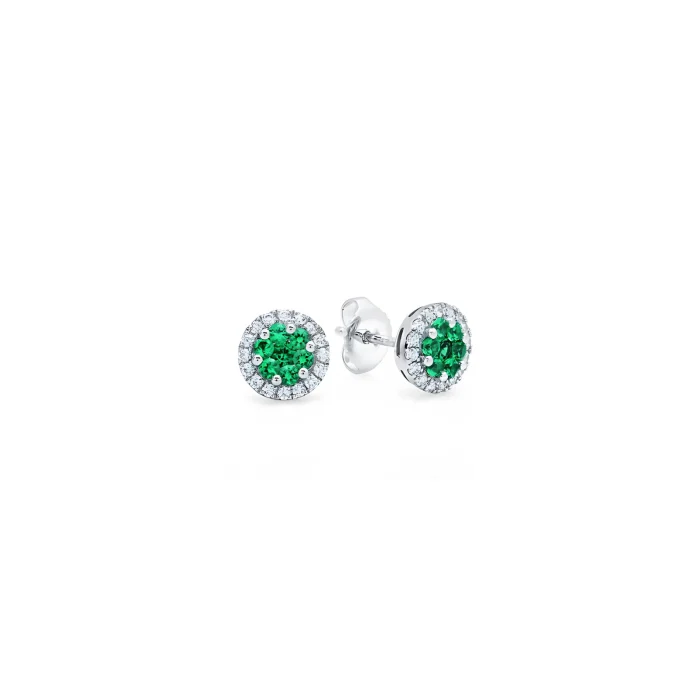 Fana Wonderful You Emerald and Diamond Stud Earrings
