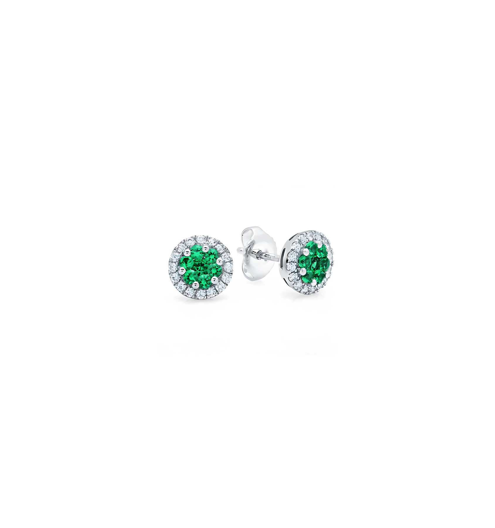 Fana Wonderful You Emerald and Diamond Stud Earrings