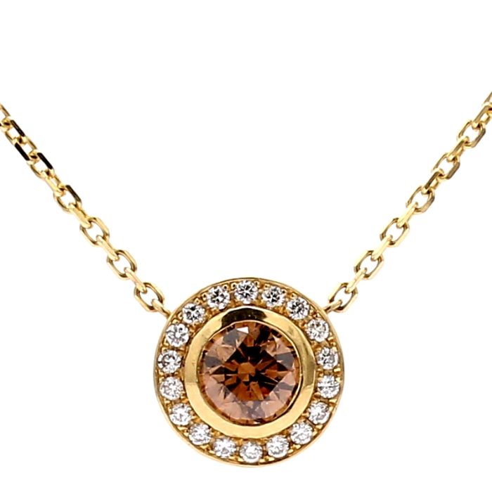 Fancy Orange-Brown Diamond Necklace