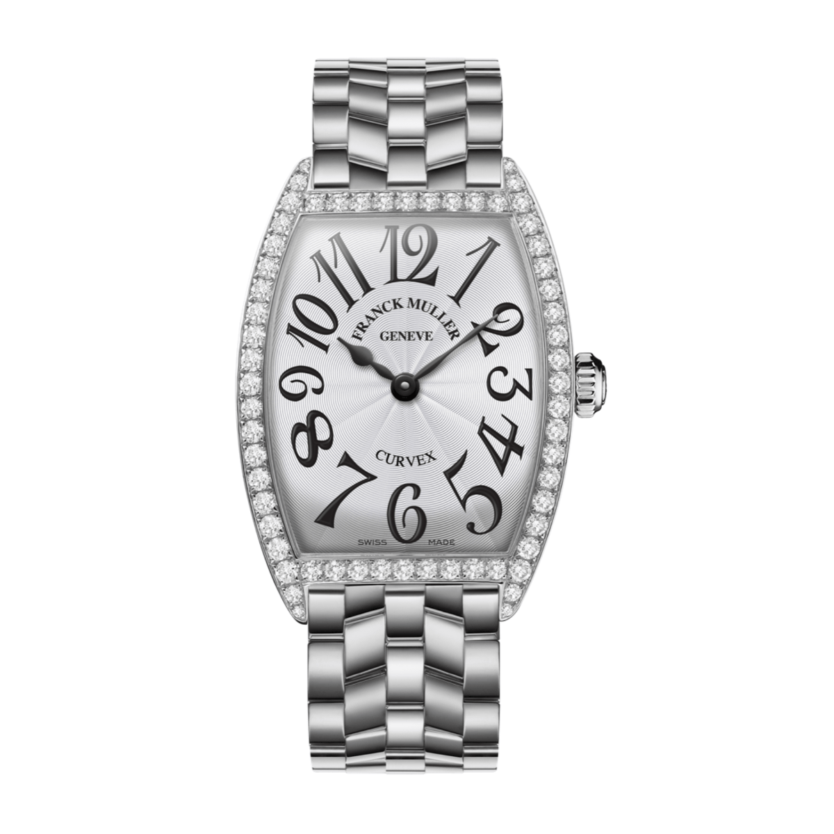 Franck Muller Cintrée Curvex Classic 7502 Diamond Bezel Steel