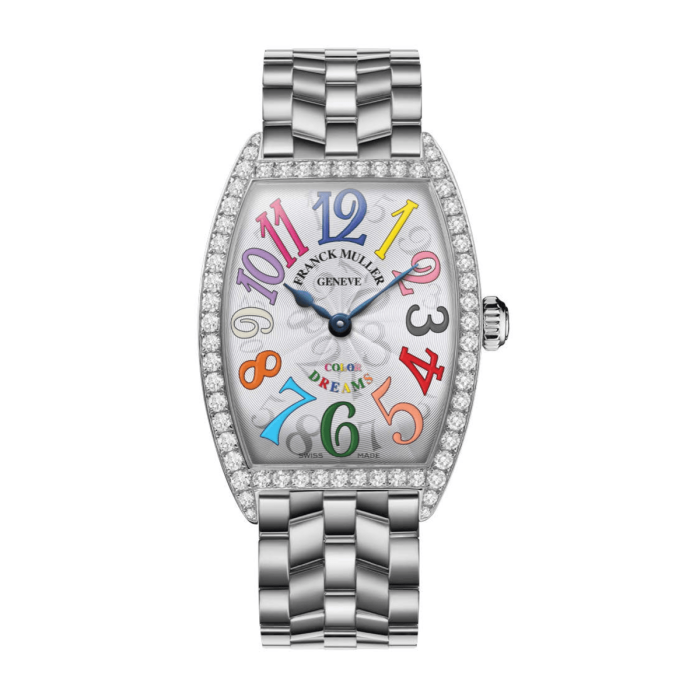 Franck Muller Cintrée Curvex Color Dreams 2852 Diamond Bezel Steel