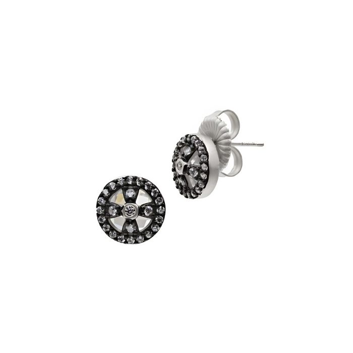 Freida Rothman CLOVER CAGE STUD EARRINGS