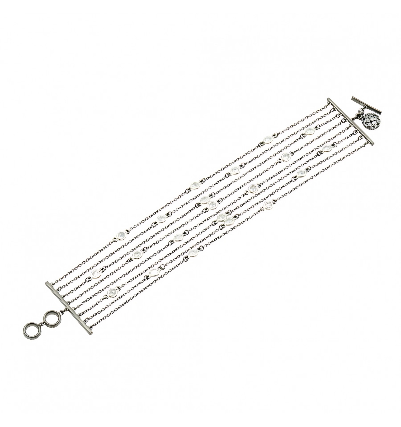 Freida Rothman INDUSTRIAL FINISH MULTI CHAIN SOFT BRACELE