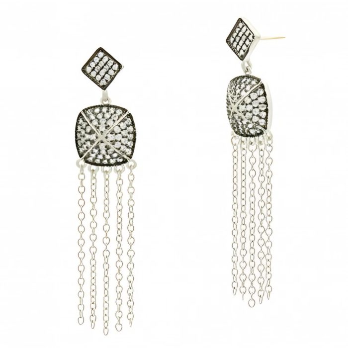 Freida Rothman PAVÉ DROP FRINGE EARRING