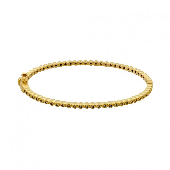 Freida Rothman SIGNATURE BEZEL PAVE HINGE BANGLE