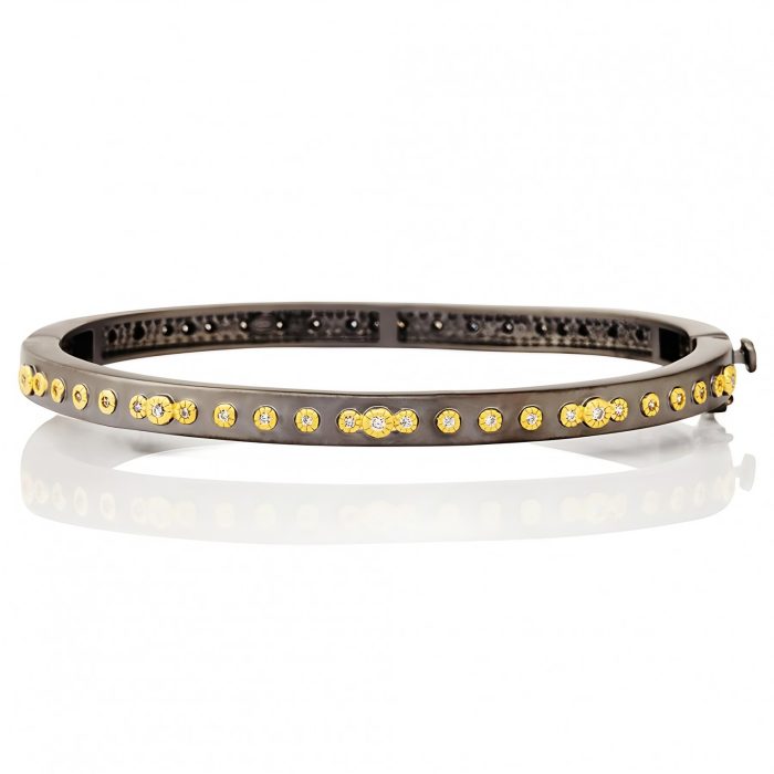 Freida Rothman SIGNATURE MINI STUD ETERNITY HINGE BANGLE