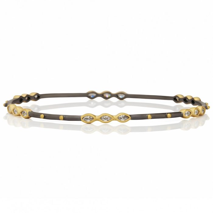 Freida Rothman SIGNATURE SINGLE MARQUISE STATION BANGLE