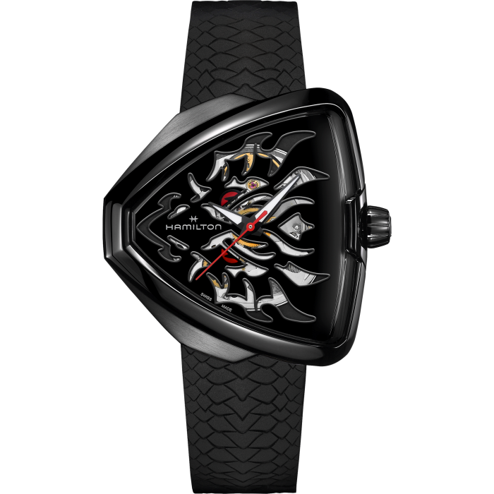 Hamilton Ventura Elvis80 Skeleton Auto Dragon Black PVD