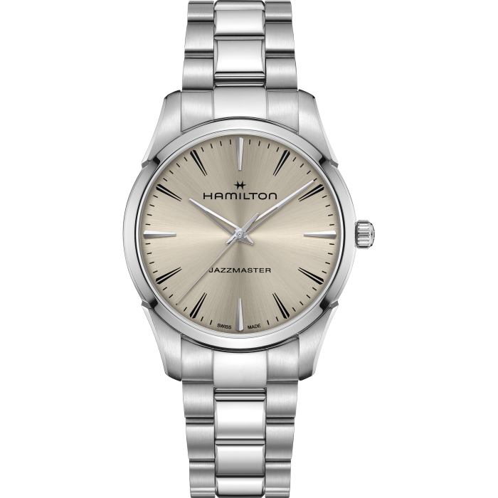 Hamilton Jazzmaster Quartz 40mm Beige Dial on Bracelet