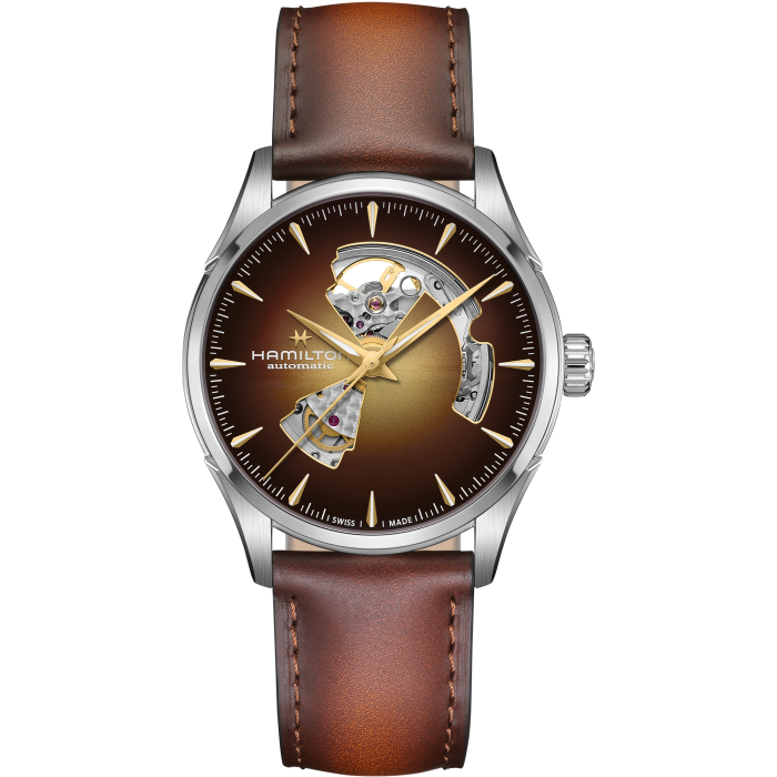 Hamilton Jazzmaster Open Heart Auto 42mm on Leather