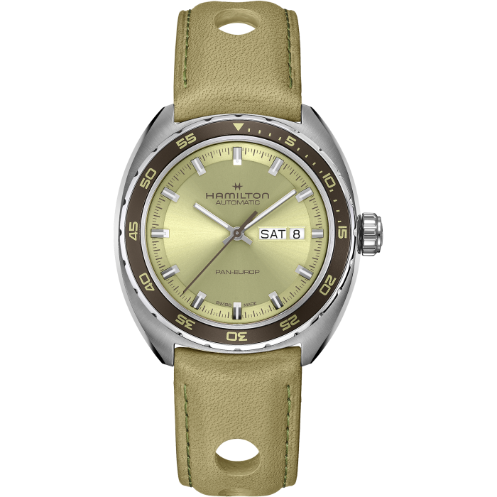 Hamilton American Classic Pan Europ Day Date Auto 42mm Green Dial