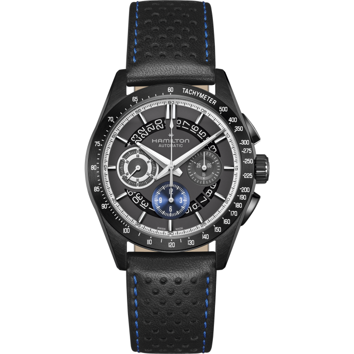 Hamilton Jazzmaster Performer Auto Chrono 42mm Black PVD Anthracite Dial