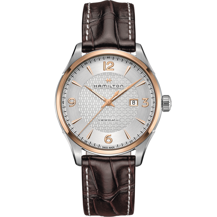 Hamilton Jazzmaster Viewmatic Auto 44mm Silver Dial Rose PVD