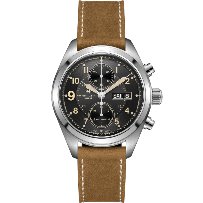 Hamilton Khaki Field Auto Chrono 42mm Black Dial
