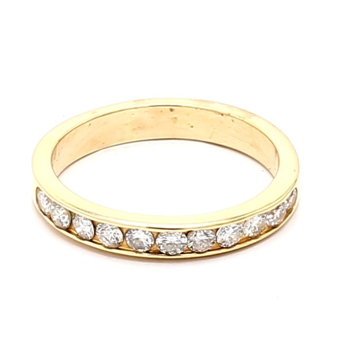 Half-Way Diamond Band, 0.55 ct tw