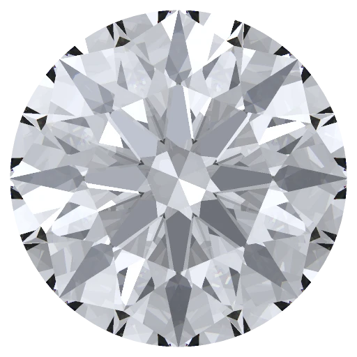 Round brilliant diamond, seen from above