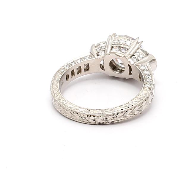 Jack Kelege Platinum Half-Moon Diamond Semi-Mount, 1.62 ct tw – view 3