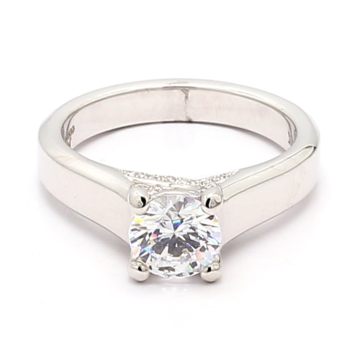 Jeff Cooper 14K White Gold Diamond Semi-Mount, 0.16 ct tw
