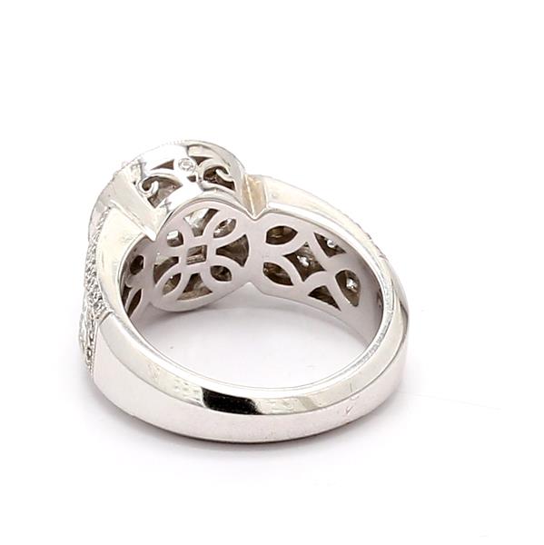Jeff Cooper 14K White Gold Princess Halo Diamond Semi-Mount, 1.57 ct tw – view 3